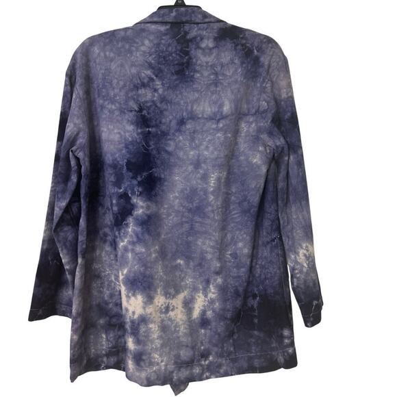 Amadi Anthropologie Hilde Double Breasted Linen Blend Tie Die Blazer Small - Picture 3 of 11